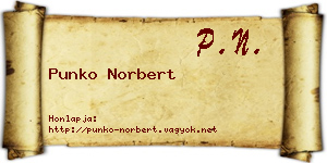 Punko Norbert névjegykártya